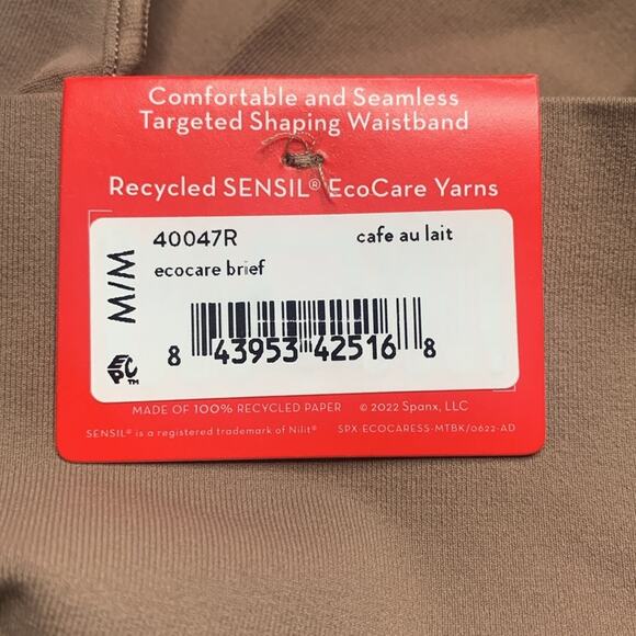 SPANX High-Waisted Ecocare Seamless Shaping Brief. Cafe‎ Au Lait. Size Medium - Picture 6 of 8